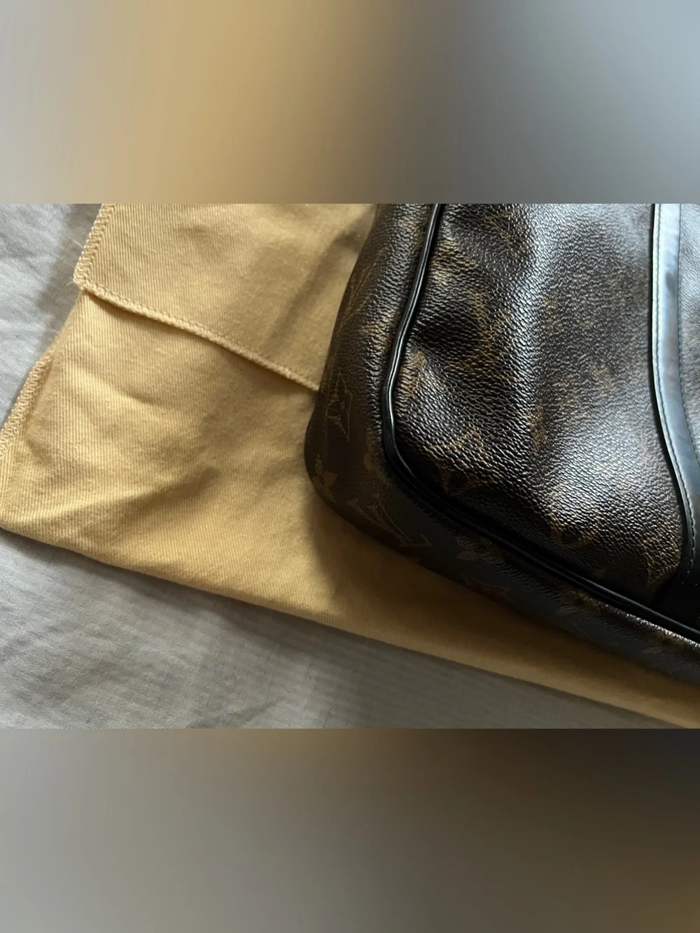 Authentic Louis Vuitton Monogram Macassar Porte Documents Voyage PDV Pm Bag